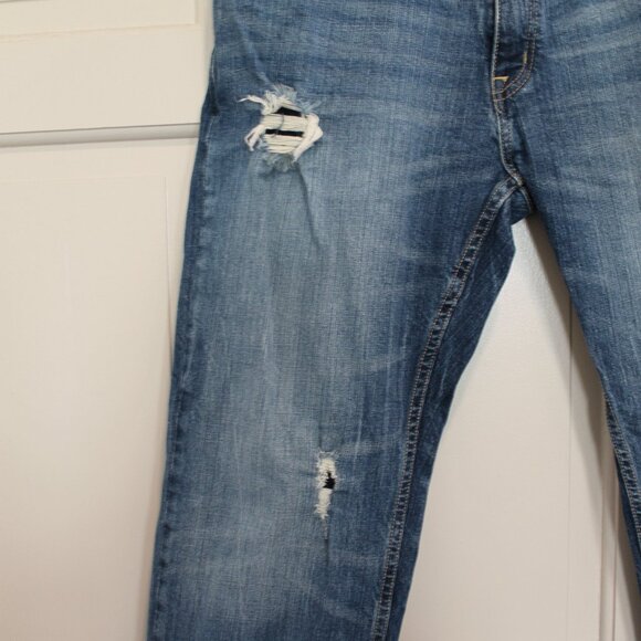 True Craft Men's Distressed Straight Jeans Sz 34x32 - Picture 3 of 9